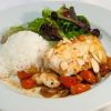 Almond Crusted Chicken with Grapefruit Basil Salad