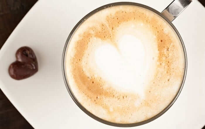 Coffee Cup with Heart Chocolate