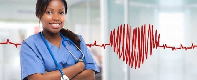 Nurse with Drawn Heartbeat