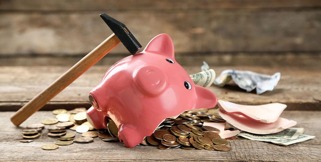 Cost of Diabetes - Broken Piggy Bank