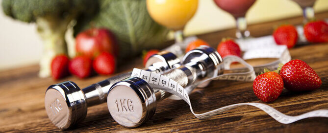 Exercise Concept with Healthy Food