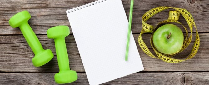 Exercising and eating healthy