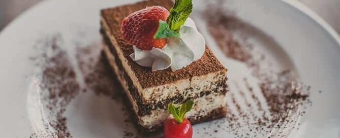 Chocolate Pudding Cake with Fruit