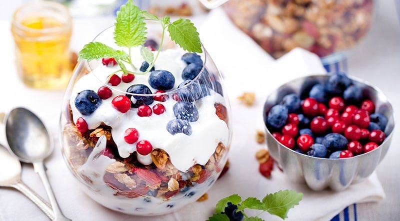 Yogurt with Fruit and Grains
