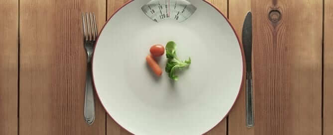 Plate Scale with Small Vegetables on it