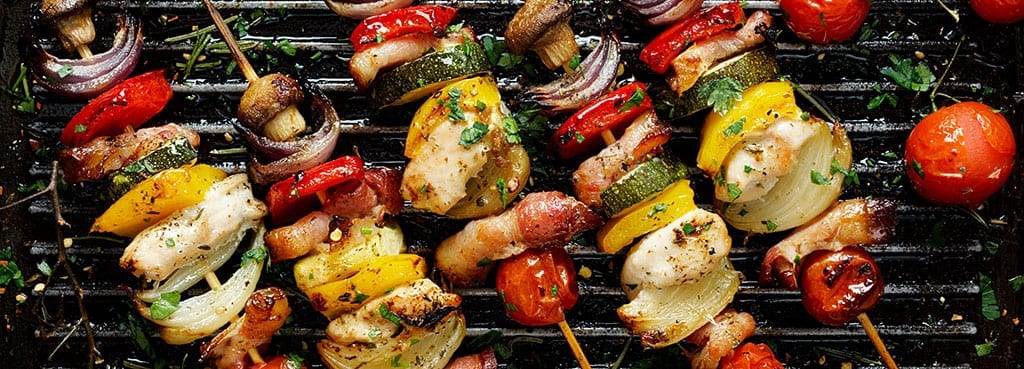 Healthy Grilled Vegetables and Chicken