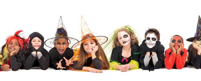 Kids in Halloween Costumes