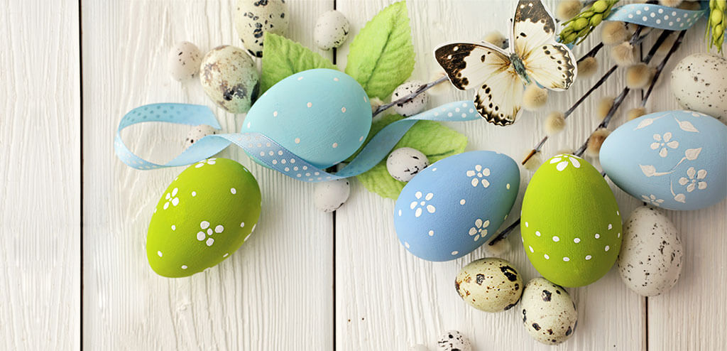 Easter Eggs with a butterfly