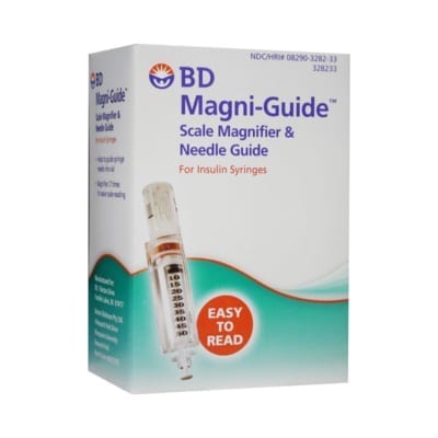 Scale Magnifier & Needle Guide for Insulin Syringes