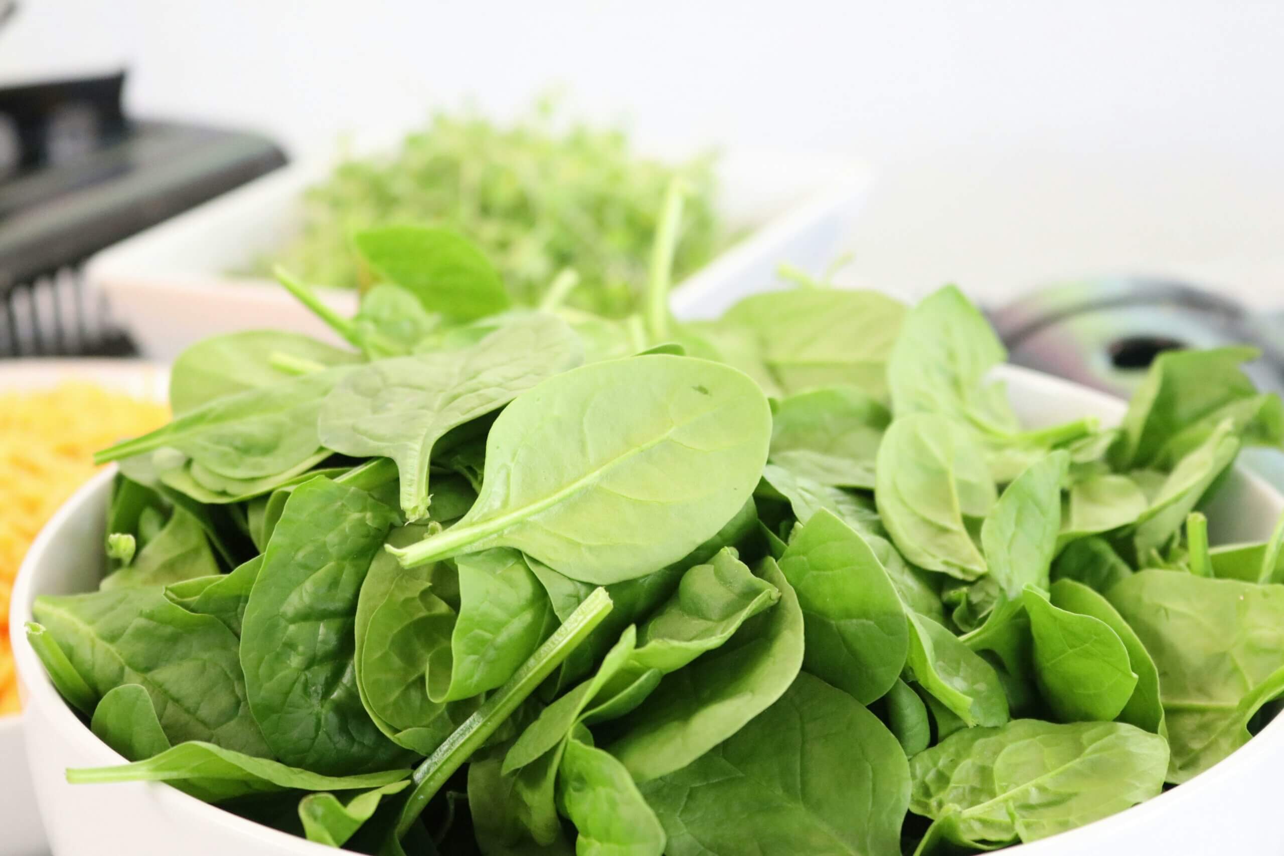 A bowl of spinach