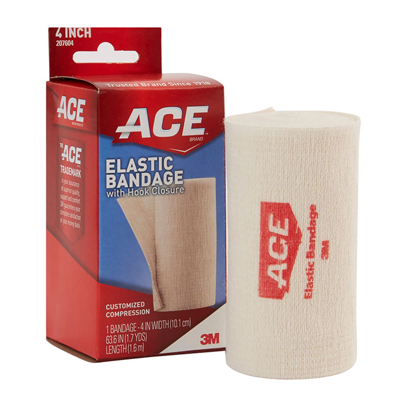 3M Ace Elastic Bandage with Hook Closure 4 inch