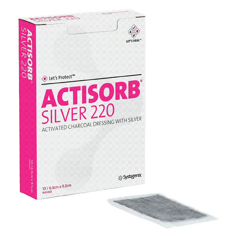 3M Actisorb Silver Antimicrobial Dressing 4.125x4.125 inch Pack of 10