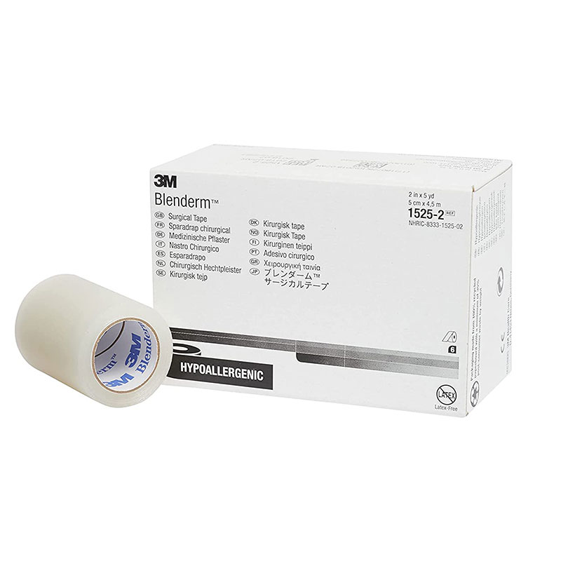 3M Blenderm Clear Hypoallergenic Plastic Surgical Tape 2inchx5yds