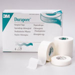 3M Durapore Cloth Surgical Tape, 1/2in x 10yd, White - Case of 12 thumbnail