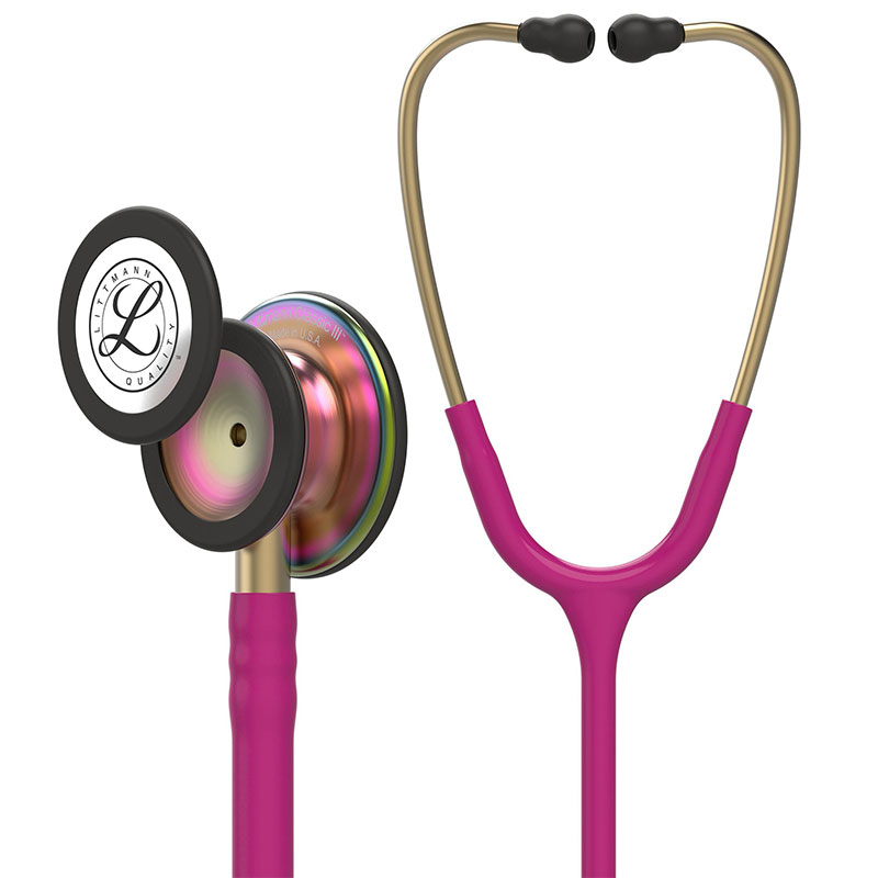 3M Littmann Classic III Stethoscope Rainbow Raspberry 27 inch