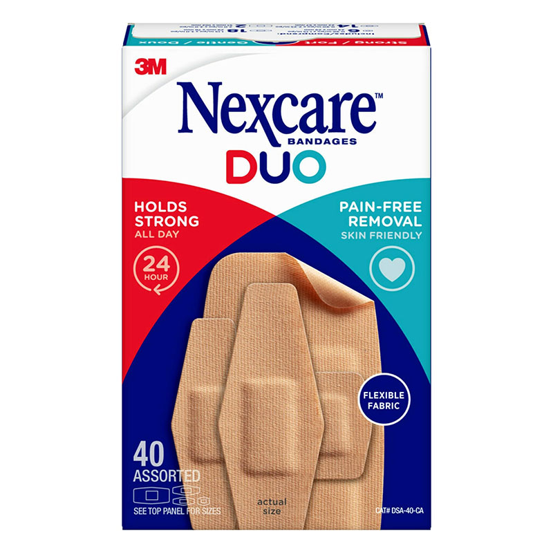 3M Nexcare DUO Bandage Assorted 40ct