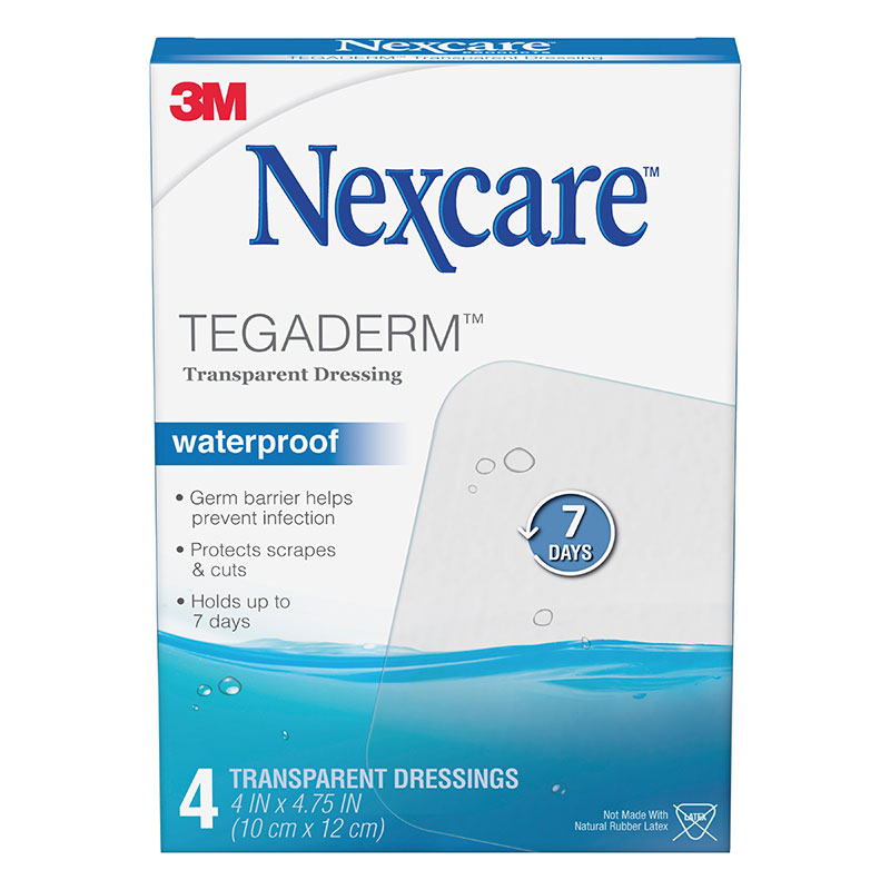 3M Nexcare Tegaderm Transparent Dressing 4x4.75 inch Box of 4