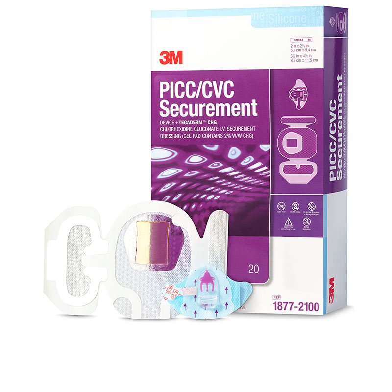 3M PICC/CVC Securement Device & Tegaderm IV Advanced Dressing Box of 20