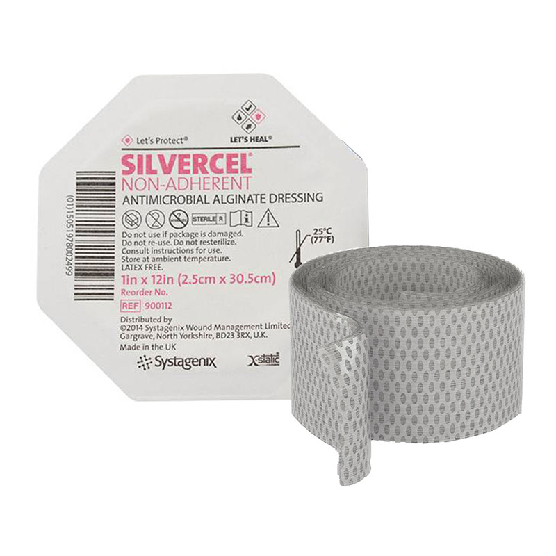 3M Silvercel Non-Adherent Antimicrobial Alginate Dressing 1x12 inch Rope Pack of 5