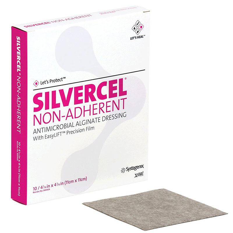 3M Silvercel Non-Adherent Antimicrobial Alginate Dressing 4.25x4.25 inch Pack of 10