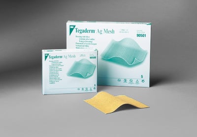 3M Tegaderm Ag Mesh Dressing With Silver 2 x 2 Box of 5