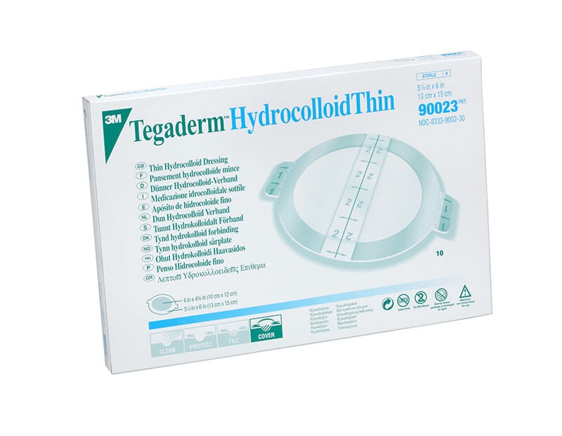3M Tegaderm Hydrocolloid Thin Dressing 4in x 4.75in - Sold By Box 10