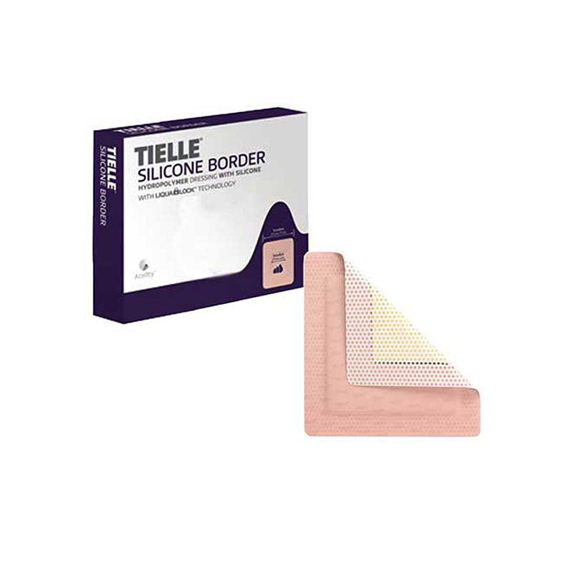 3M Tielle Essential Silicone Border Foam Dressing 5x5 inch Box of 10