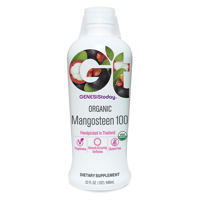 Genesis Today Mangosteen 100 32 fl. oz. - 100% Pure Mangosteen Juice