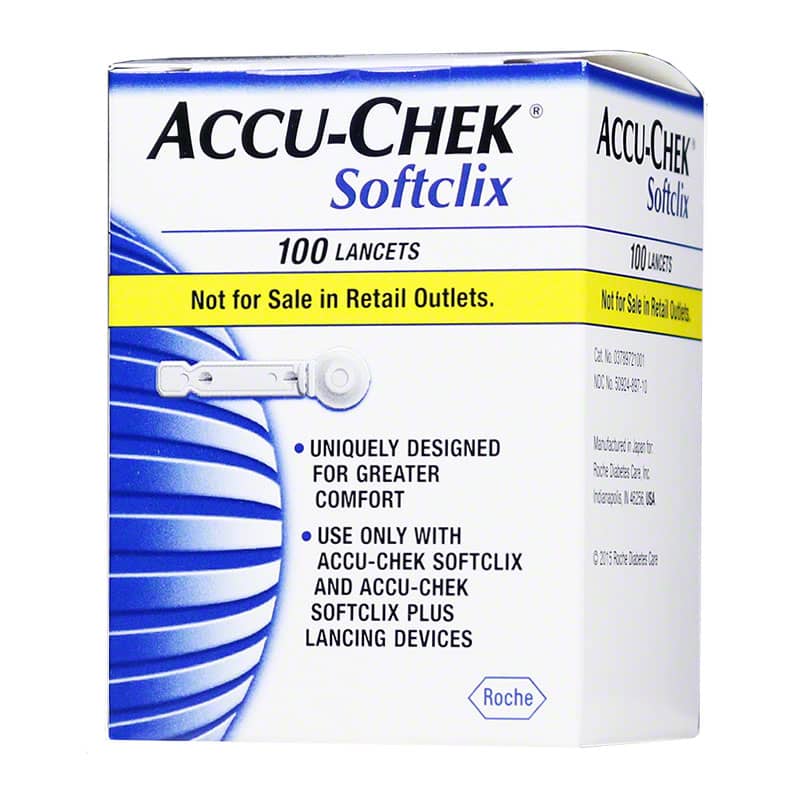 Accu-Chek SoftClix Glucose Lancets Box of 100
