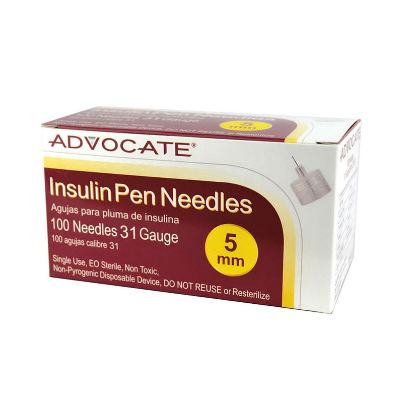 Advocate Pen Needles 31G 5mm Case of 6