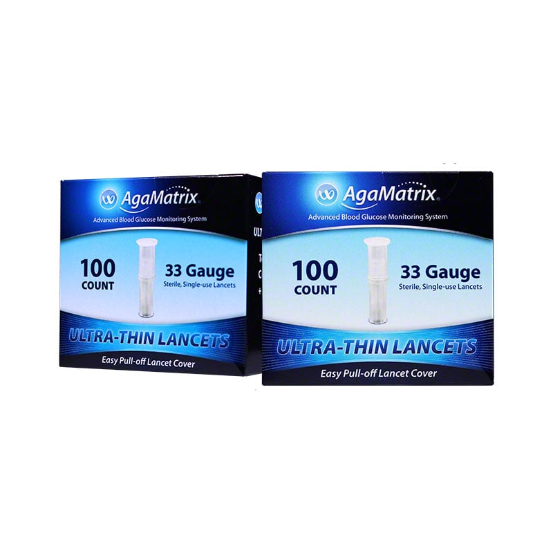 AgaMatrix Ultra-Thin 33 Gauge Lancets Pack of 6 Boxes
