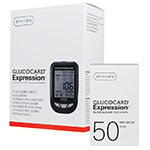 Arkray Glucocard Expression Blood Glucose Monitoring Kit and 50 Strips thumbnail