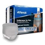 Attends Discreet Underwear for Men Large/XLarge 38-64 inch Package of 18 thumbnail