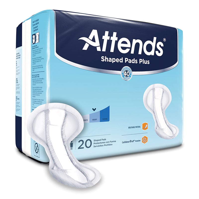 Attends Shaped Pads Day Plus Package of 20