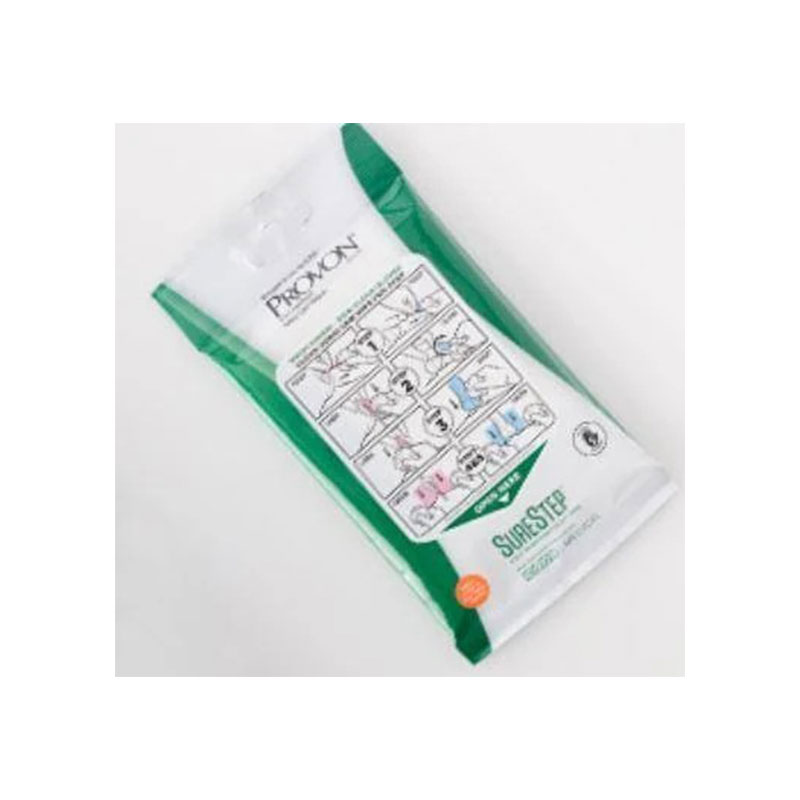Bard Surestep Post Insertion Foley Care Wipe Individually Packaged 7.9x7.9 inch Box of 10