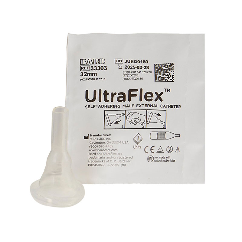 Bard UltraFlex Self-Adhering Male External Catheter Intermediate 32mm Box of 30