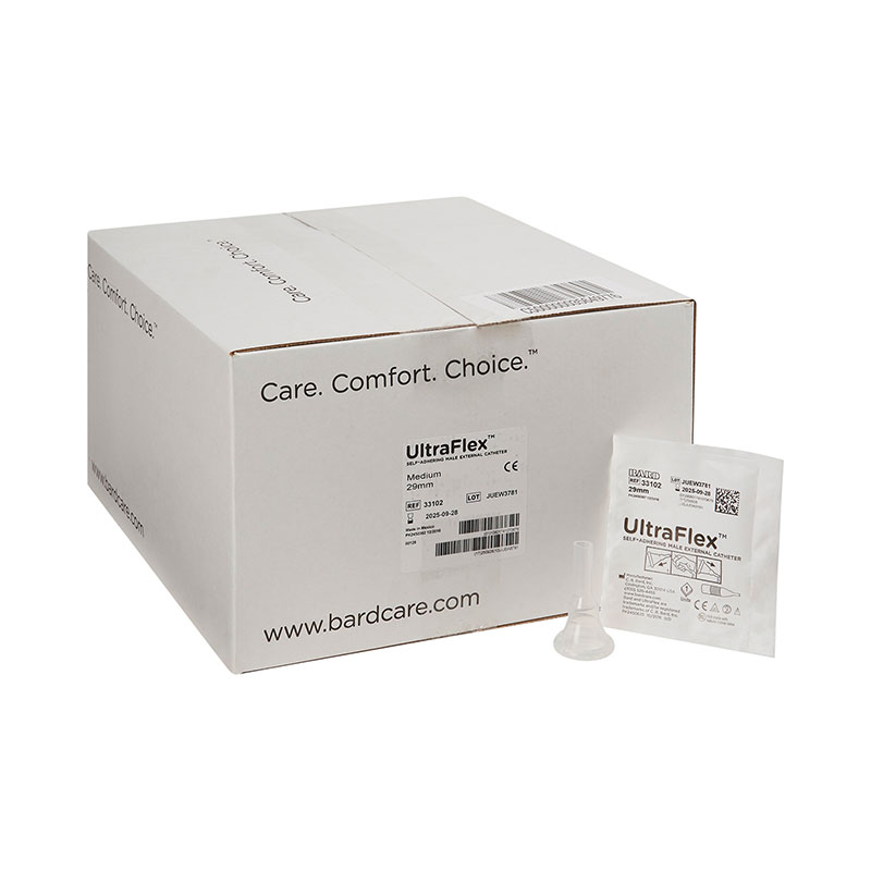 Bard UltraFlex Self-Adhering Male External Catheter Medium 29mm Box of 100