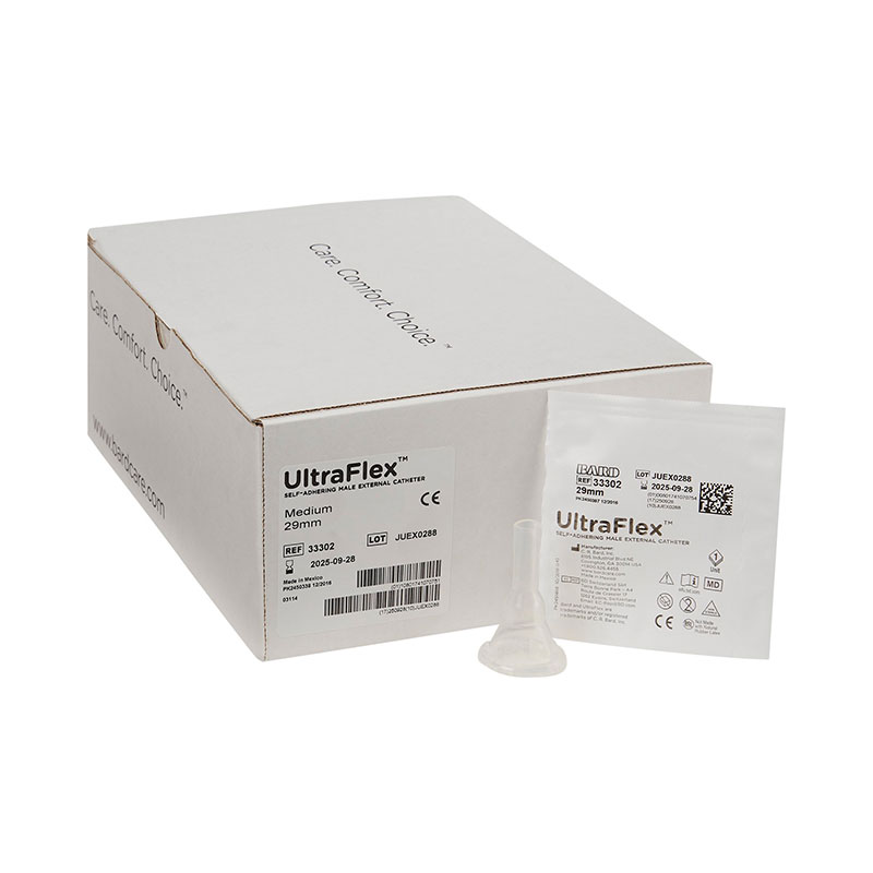 Bard UltraFlex Self-Adhering Male External Catheter Medium 29mm Box of 30