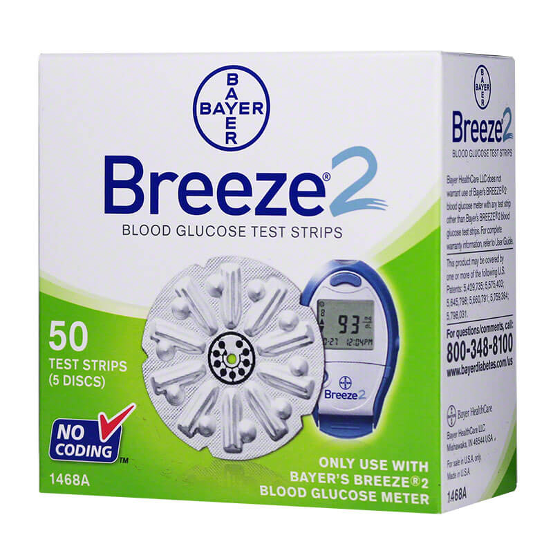Bayer Ascensia Breeze 2 Test Strips 50/bx