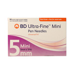 BD Ultra-Fine Mini Pen Needles 3/16 inch 31 Gauge Box of 90 thumbnail
