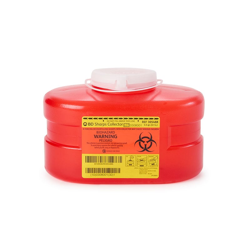 BD Multi-Use One Piece Sharps Container 3.3 Quarts Each