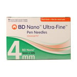 4 NOVOFINE 100PK 32G 4MM DISPOSABLE NEEDLES