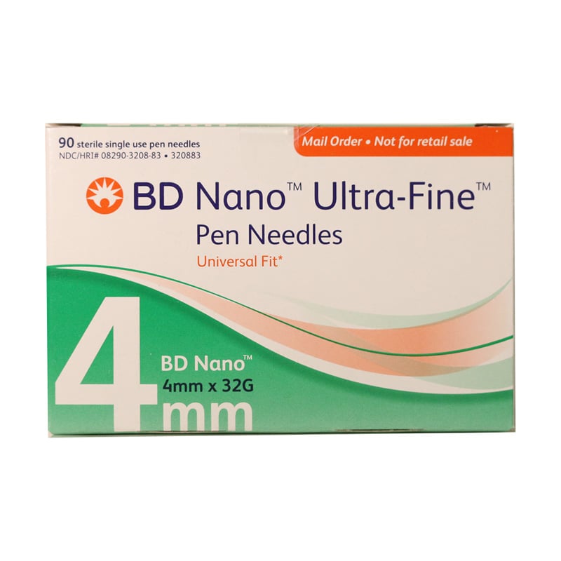 BD Ultra Fine Nano Pen Needles 32g 4mm Box of 90
