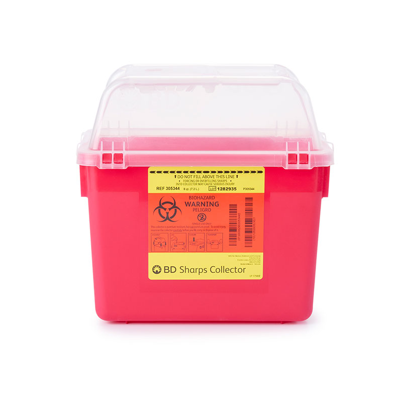 BD Nestable Sharps Container 8 Quarts Red Each 305344 Case of 4