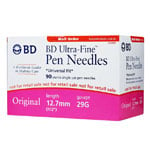 BD Ultra-Fine Pen Needles 29g 1/2in 90/bx thumbnail