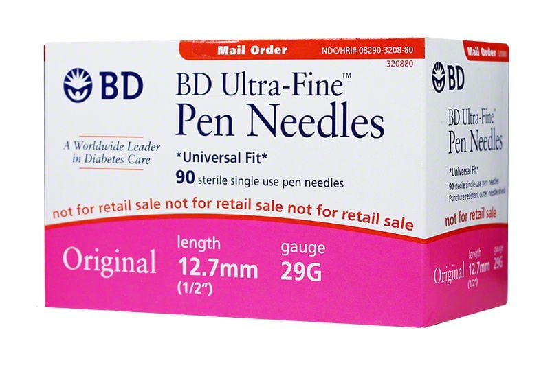 BD Ultra-Fine Insulin Pen Needles 29g 1/2in 90/bx - Case of 12
