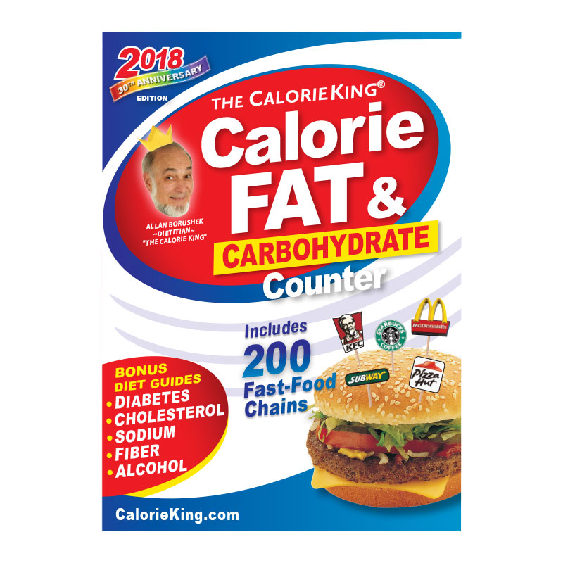 The CalorieKing Calorie, Fat & Carbohydrate Counter 2018