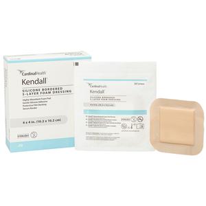 Cardinal Health BFM44 Silicone Bordered Foam Dressing Box of 10