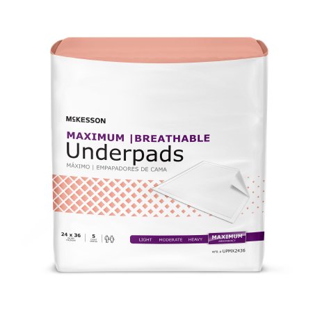 Cardinal Health 24x36 Inch Premium White Underpad Extra Absorbency Pack of 5