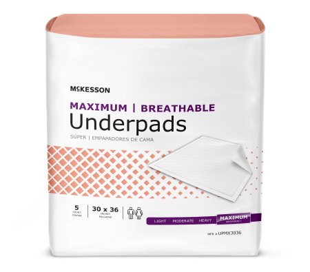 Cardinal Health 30x36 Inch Premium White Underpads Extra Absorbency Case of 70